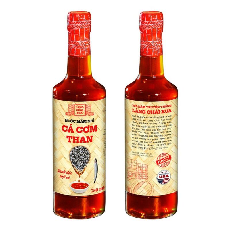 Nước mắm Làng chài xưa cá cơm than, chai thuỷ tinh 750ml