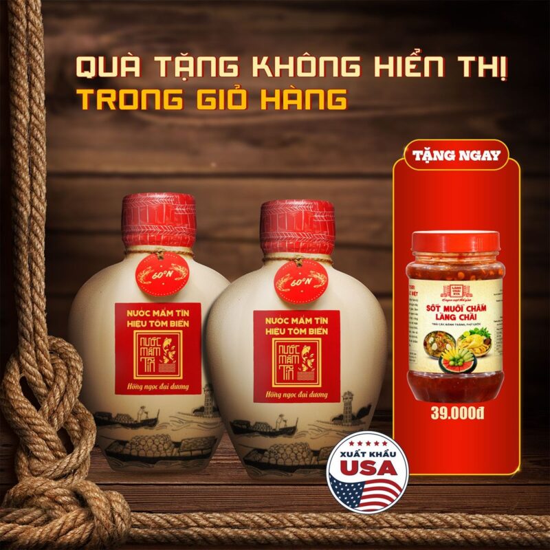 [Tặng Sốt Muối Chấm] COMBO 2 BÌNH GỐM Nước mắm Tôm Biển Truyền Thống CAO CẤP 60N đạm - Nước mắm Tĩn - 500ml/bình Thơm Ngon Hảo Hạng