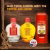 Combo 2 bình gốm nước mắm Tĩn tôm biển 60N và cá cơm ruột đỏ 60N 500ml làm quà Tết