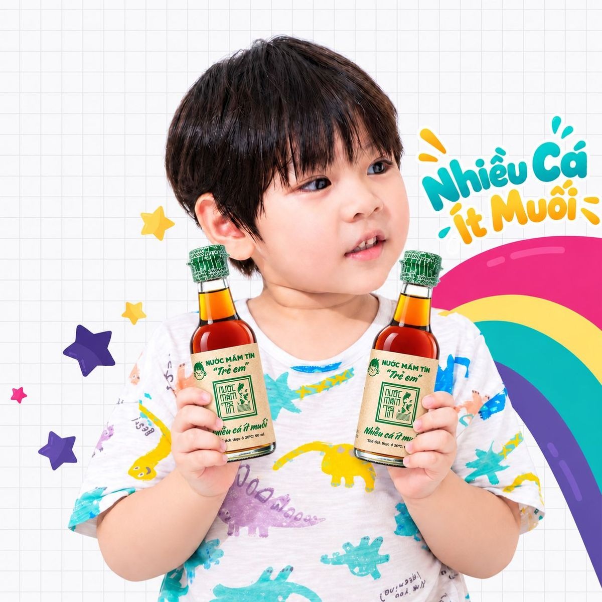 Nước mắm tĩn trẻ em cho bé ăn dặm độ đạm 42N - 60ml 29 Nước mắm tĩn trẻ em cho bé ăn dặm độ đạm 42N - 60ml