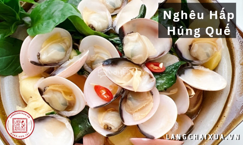 cách làm món nghêu hấp húng quế