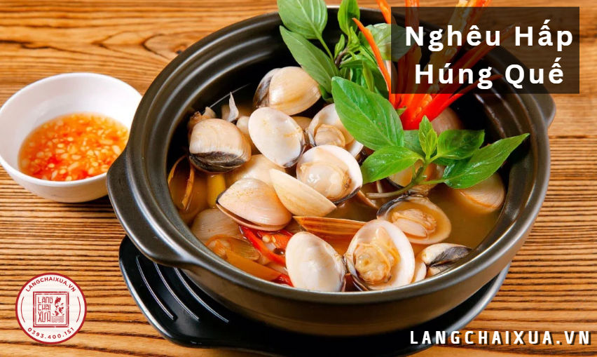 cách làm món nghêu hấp húng quế