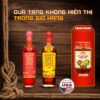 Combo nước mắm Tĩn tôm biển 45N và cá cơm ruột đỏ 60N chai thủy tinh 500ml tặng sốt muối chấm