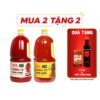 [Tặng ớt rim và nước tương 525ml] Combo 2 gồm Tương ớt Tương cà Làng Chài Xưa 2.2Kg Trang trại sạch