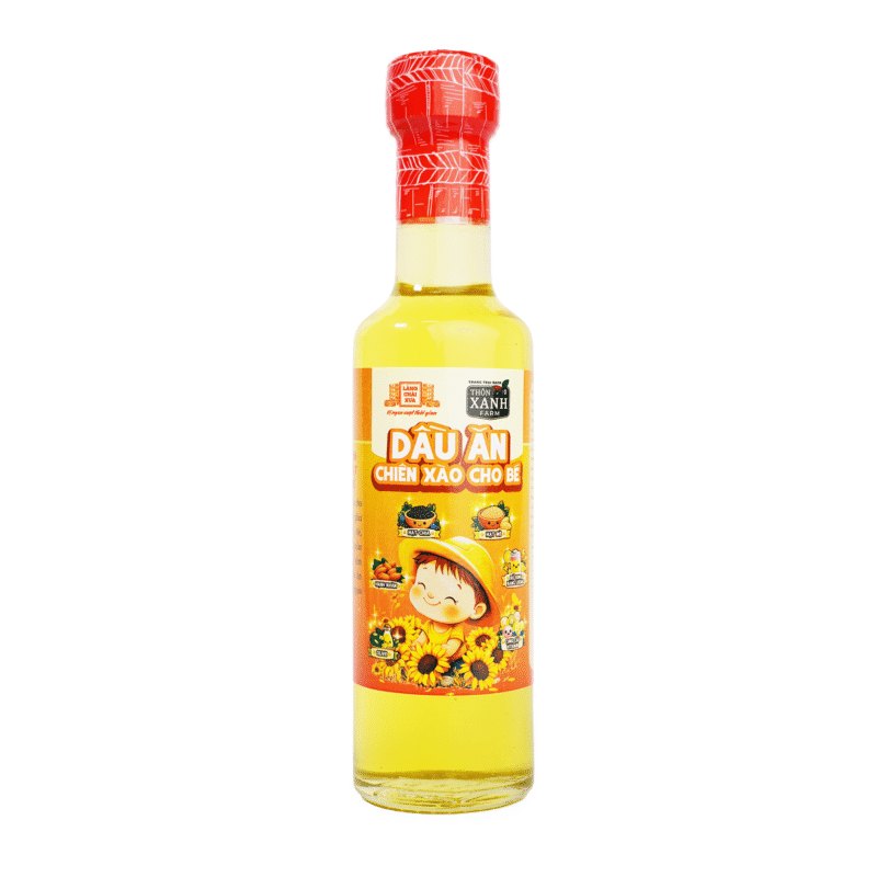 [Chai 250ml] Dầu Chiên Xào Nguyên Chất Cho Bé Ăn Dặm Làng Chài Xưa Chai - Dinh dưỡng từ 5 loại hạt