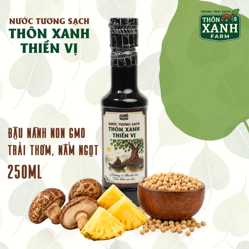 chai 250ml nuoc tuong sach thon xanh thien vi dau nanh nam ngot trai thom lang chai xua 9