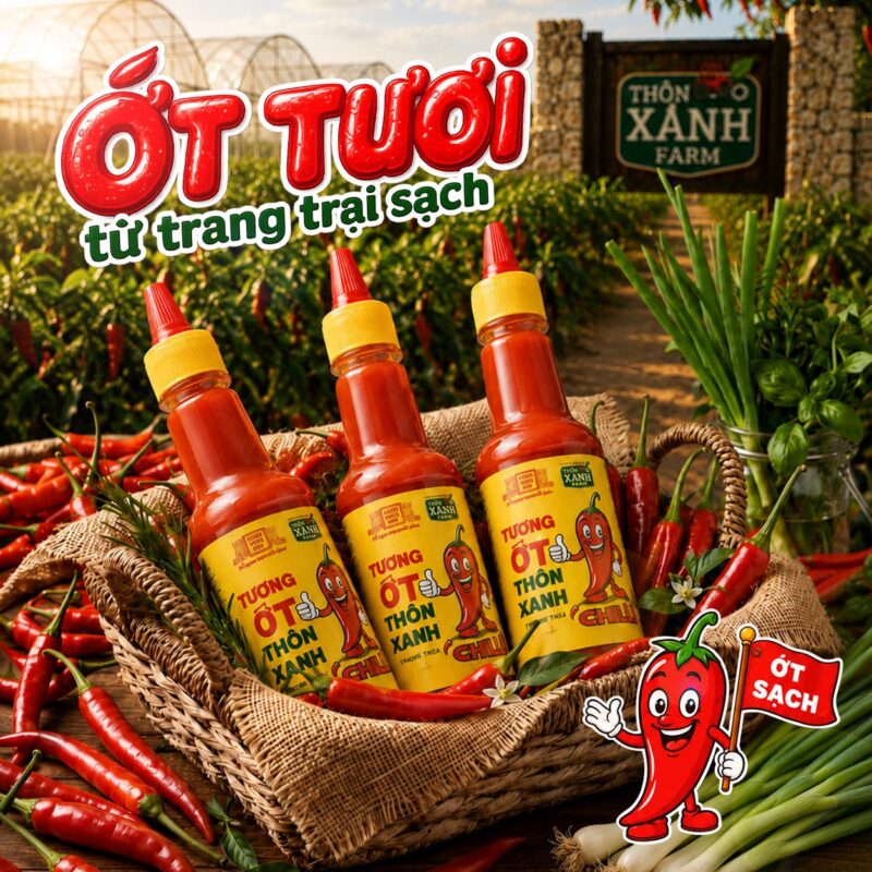 chai 270g tuong ot thon xanh farm chilli cay nong tu nhien ot tuoi sach tu trang trai lang chai xua 3