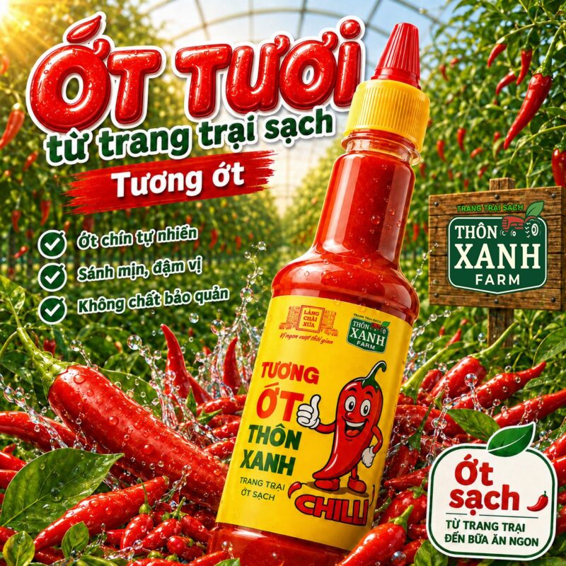 chai 270g tuong ot thon xanh farm chilli cay nong tu nhien ot tuoi sach tu trang trai lang chai xua 4 2