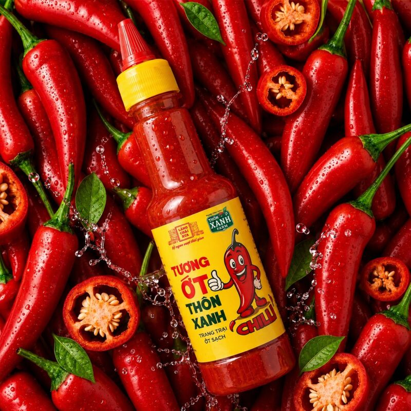 chai 270g tuong ot thon xanh farm chilli cay nong tu nhien ot tuoi sach tu trang trai lang chai xua 5