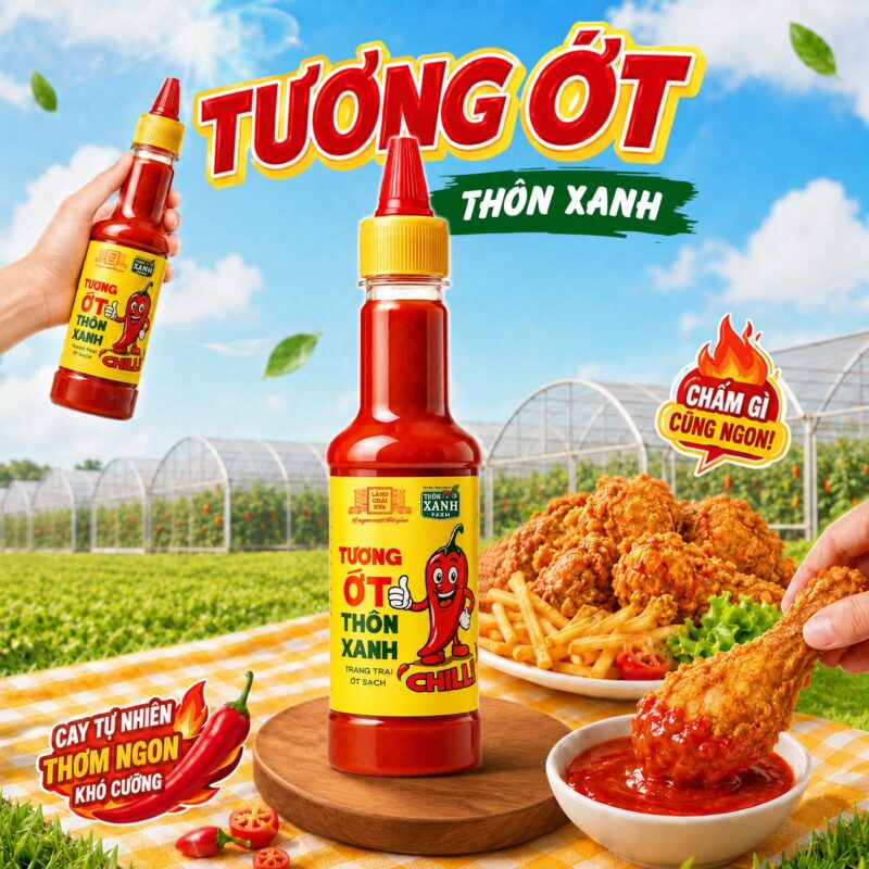 chai 270g tuong ot thon xanh farm chilli cay nong tu nhien ot tuoi sach tu trang trai lang chai xua 8