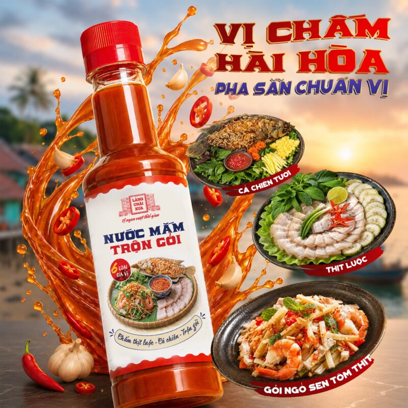 chai 320g nuoc mam tron goi lang chai xua pha san 6 loai gia vi cham thit luoc ca chien 5