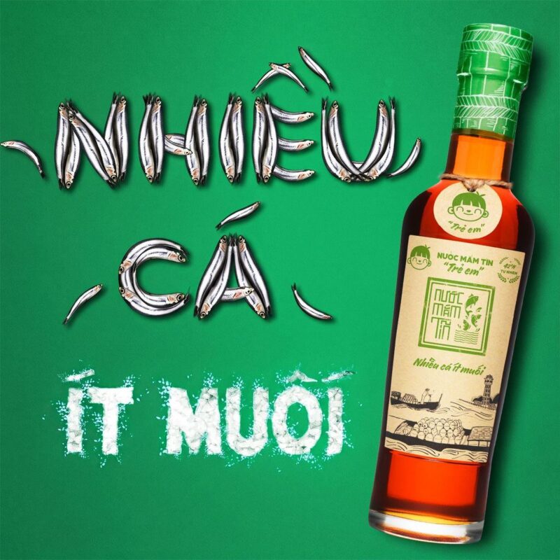 Chai thủy tinh nước mắm Tĩn trẻ em 42N 250ml, nhiều cá ít muối