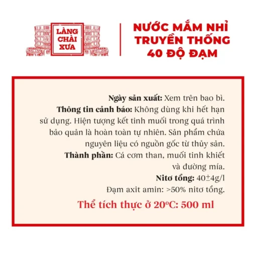 [Combo 3 chai - 3 vị] Nước Mắm Nhỉ Nhãn Xanh Xuất Khẩu, Nhãn Đỏ Đậm Đà, Nhãn Vàng Sánh Dặc 500ml/1 chai thủy tinh - Ảnh 7