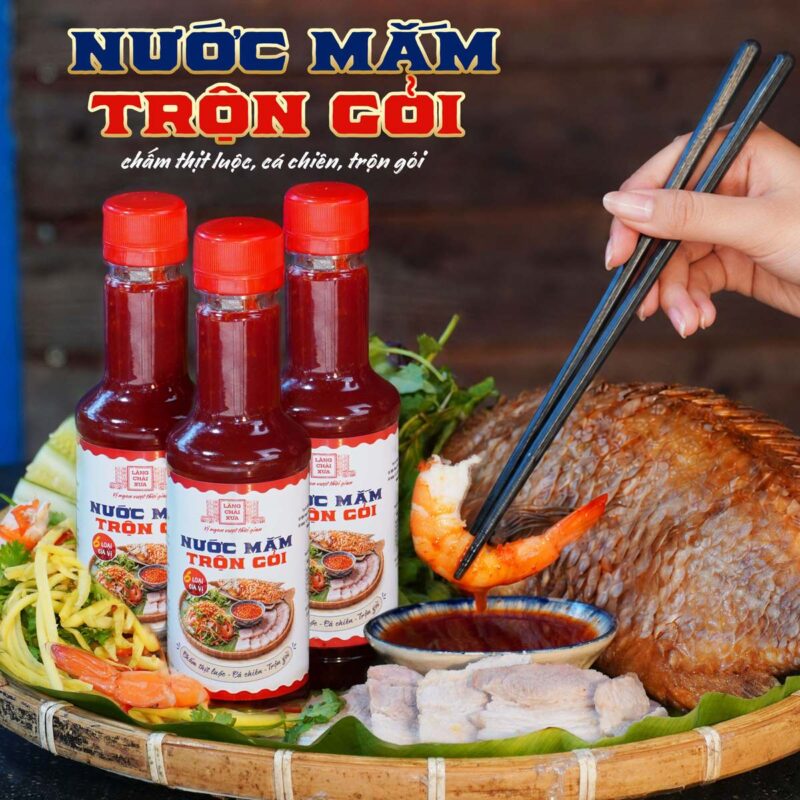Combo 3 chai nước mắm trộn gỏi Làng Chài Xưa 320g chấm thịt luộc, cá chiên