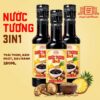 Combo 3 chai nước tương 3 trong 1 Làng Chài Xưa 250ml