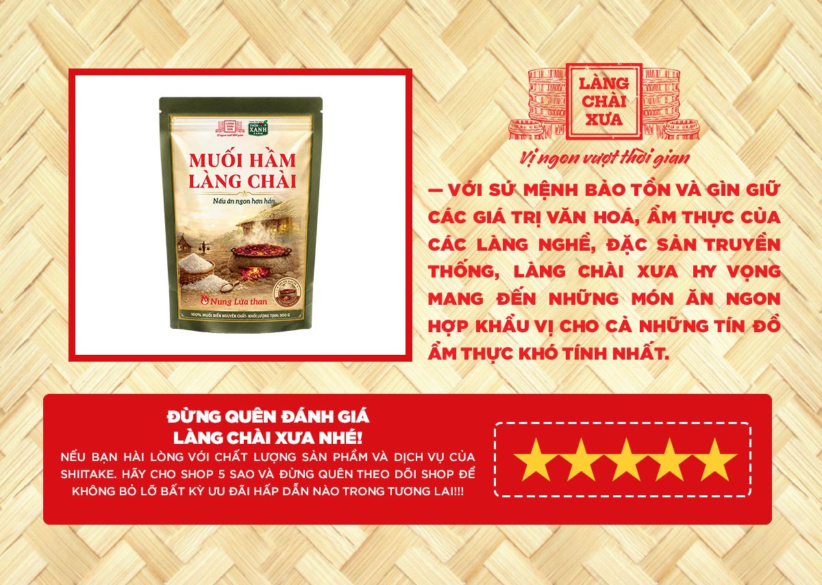 Combo 3 Túi Muối Hầm Làng Chài Xưa 500g