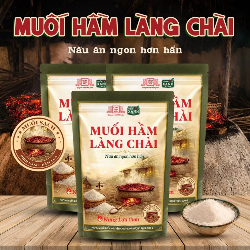 Combo 3 Túi Muối Hầm Làng Chài Xưa 500g