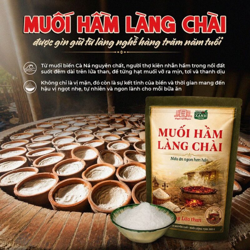 Combo 3 Túi Muối Hầm Làng Chài Xưa 500g