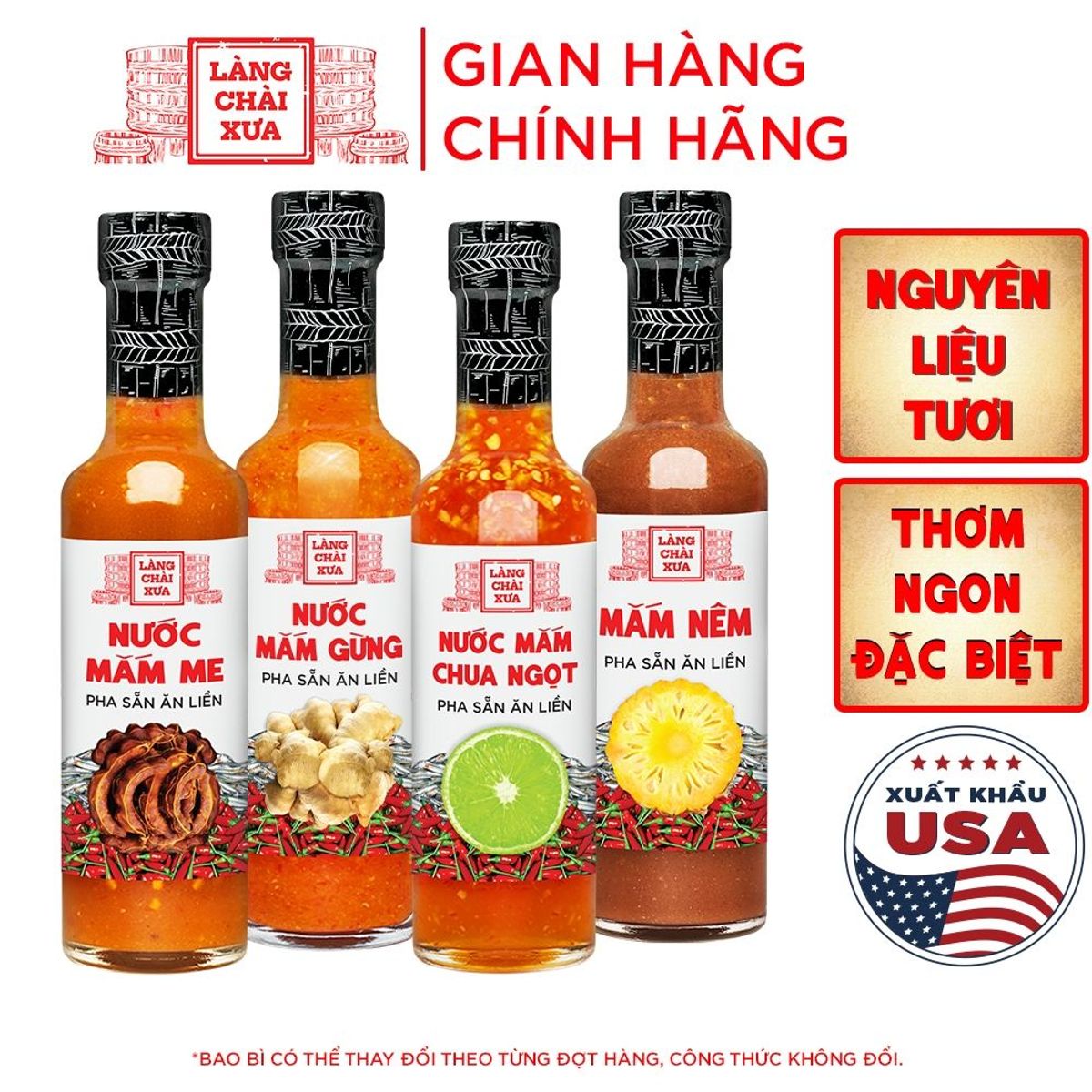 Combo 4 Chai Nước Chấm Pha Sẵn (Mắm Nêm, Nước Mắm Chua Ngọt, Nước Mắm Gừng, Nước Mắm Me) Làng Chài Xưa Nguyên Liệu Tươi 1 combo-4-chai-nuoc-mam-pha-san-6.jpg