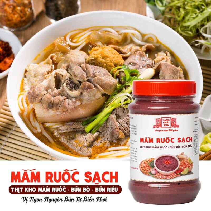 [Hủ 260g] Mắm Ruốc Sạch Làng Chài Xưa - Chế biến thịt kho mắm ruốc, bún bò, bún riêu rất ngon - Ảnh 10