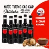 [Tặng nước tương ăn bún] Thùng 6 chai Nước tương cao cấp Shiitake chai nhựa 525ml lên men tự nhiên từ đậu nành và nấm ngọt - ảnh 1