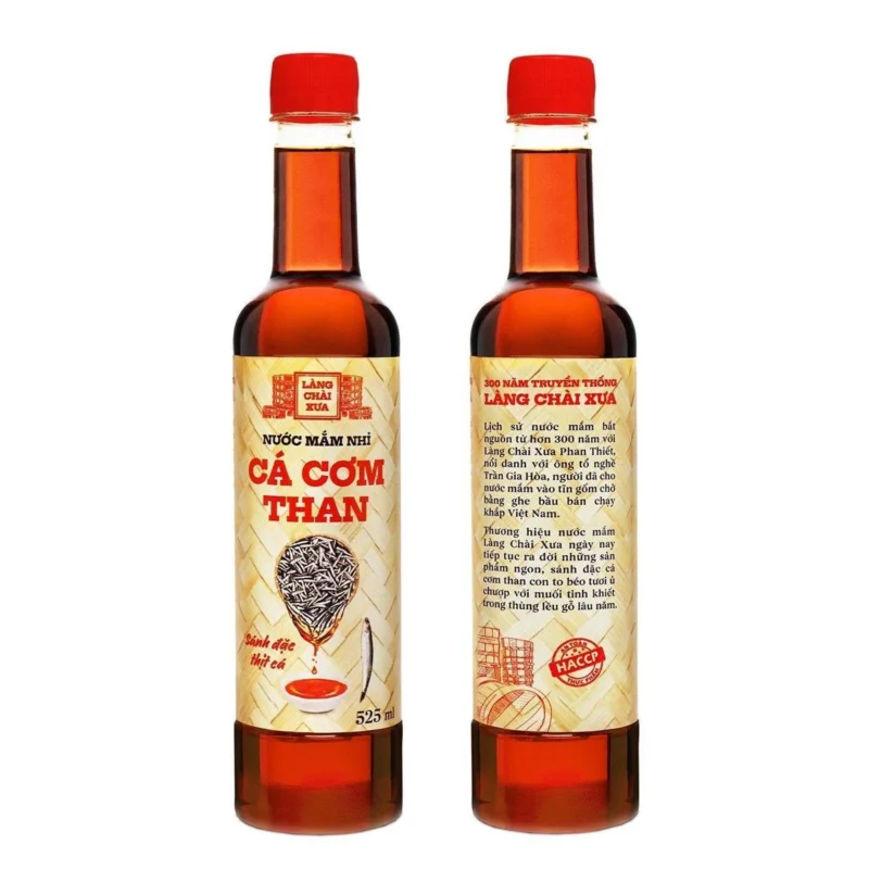 [TẶNG 1 NƯỚC TƯƠNG 125ML] Thùng 6 chai (3 Vị Than - Vàng - Tôm) Nước Mắm Nhỉ Truyền Thống Làng Chài Xưa 525ml/chai nhựa - ảnh 2