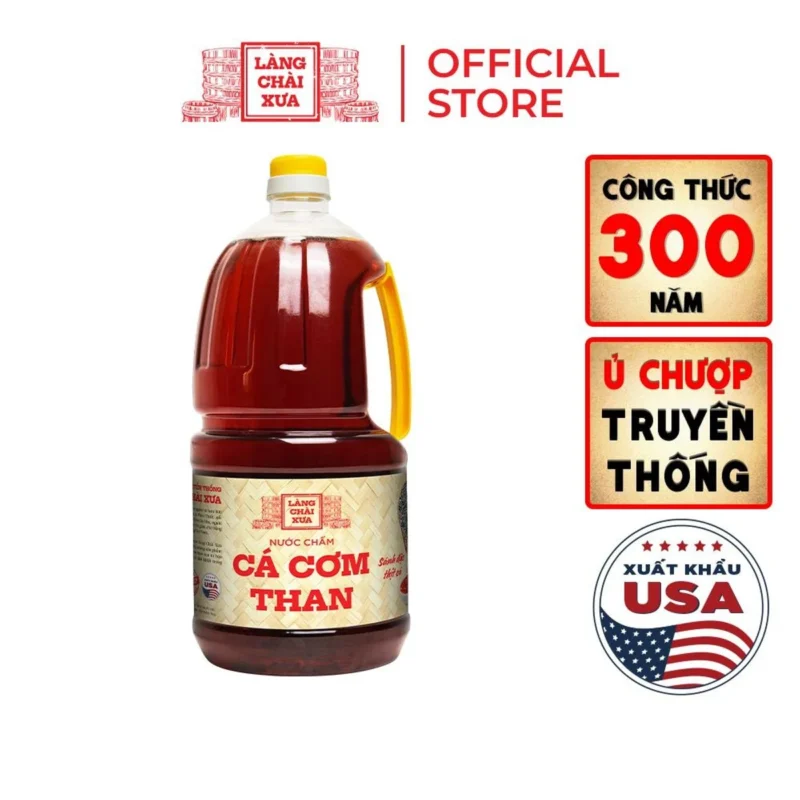 [Chai 2 lít - Tiết kiệm] Nước Chấm Cá Cơm Than Làng Chài Xưa chai nhựa cao cấp 2 lít/chai Đặc Biệt Thanh Dịu An toàn - ảnh 1