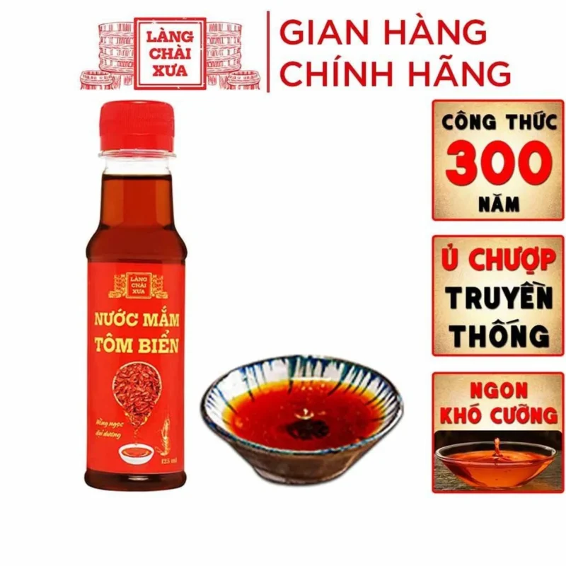 Nước mắm hiệu tôm biển Làng Chài Xưa Hồng Ngọc Đại Dương 125ml/chai - ảnh 1