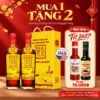 [Tặng Sốt trộn gỏi và Nước tương 3in1] HỘP 2 CHAI Nước Mắm Tĩn CÁ CƠM RUỘT ĐỎ 60N 500ml Chai Thuỷ Tinh Nước Mắm Truyền Thống Cao Cấp - ảnh 1