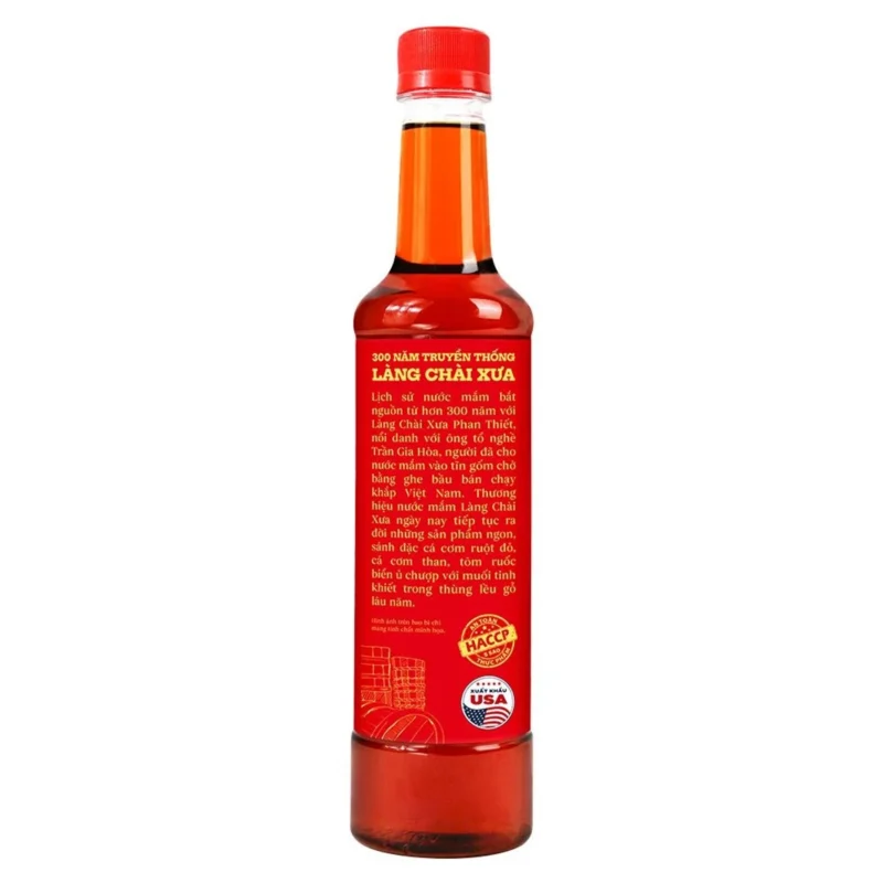[TẶNG 1 NƯỚC TƯƠNG 125ML] THÙNG 6 CHAI Nước mắm hiệu tôm biển Làng Chài Xưa 525ml Hồng Ngọc Đại Dương 300 năm truyền thống - ảnh 4
