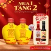 [Tặng Sốt trộn gỏi và Nước tương 3in1] COMBO 02 BÌNH GỐM 60N 250ML/BÌNH Nước Mắm Tĩn cá cơm ruột đỏ độ đạm rin nguyên chất ủ chượp lâu năm - ảnh 1