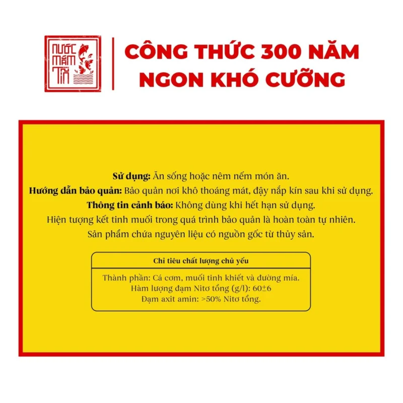 [Hộp 2 chai thuỷ tinh - 60N - 250ml] Nước Mắm Tĩn Cá Cơm Ruột Đỏ truyền thống không chất bảo quản - ảnh 2