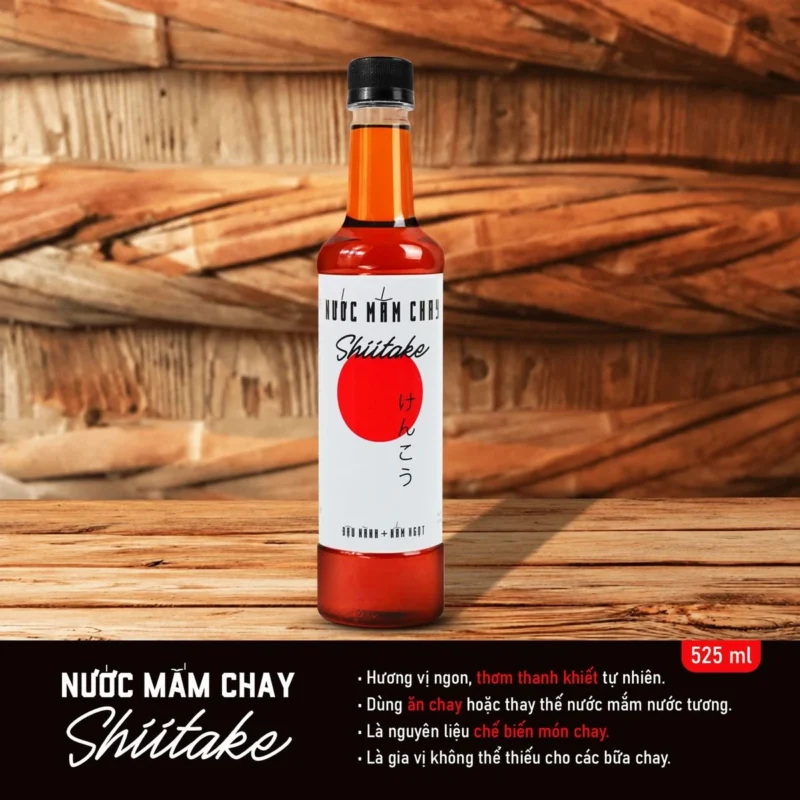 [525ml] Nước mắm chay cao cấp Shiitake ủ chượp từ đậu nành, nấm ngọt và trái thơm, chai nhựa 525ml/chai - ảnh 6