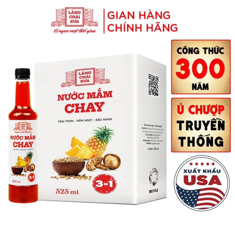 01 CHAI NƯỚC MẮM CHAY 3 TRONG 1 525ML - LÀNG CHÀI XƯA - ảnh sản phẩm