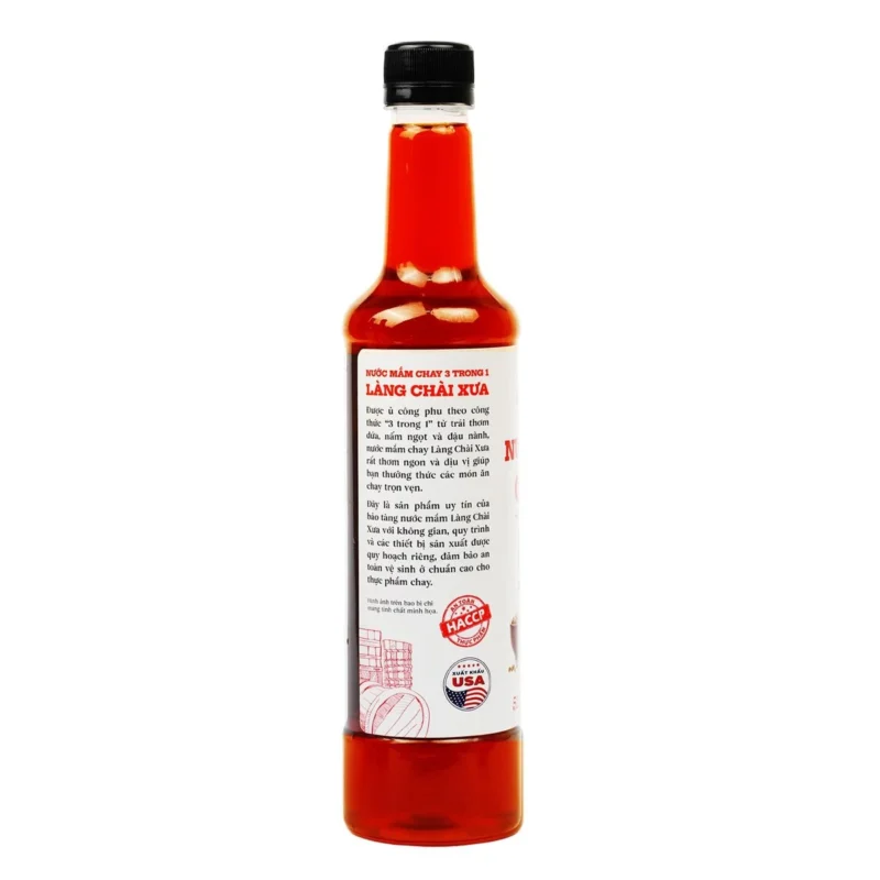 Nước Mắm Chay 3 Trong 1 Làng Chài Xưa Chai 525ml 14 01 CHAI NƯỚC MẮM CHAY 3 TRONG 1 525ML - LÀNG CHÀI XƯA - ảnh sản phẩm