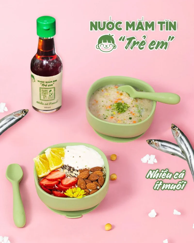 [1 chai] Nước mắm Tĩn trẻ em cho bé ăn dặm độ đạm 42N 60ML nhiều cá ít muối - ảnh 8