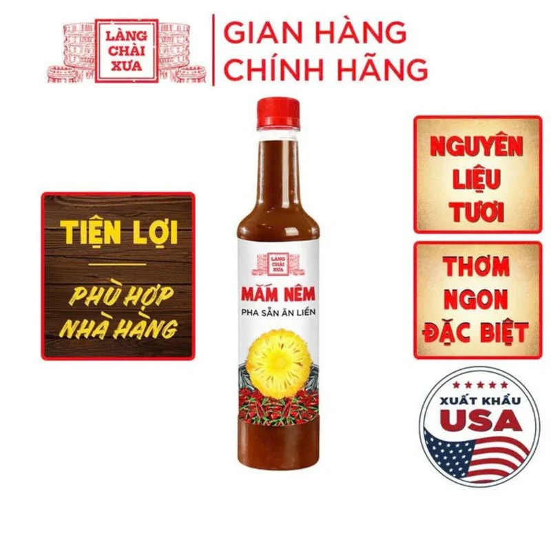 [CHAI NHỰA 620G] MẮM NÊM PHA SẴN ĂN LIỀN LÀNG CHÀI XƯA, NGUYÊN LIỆU TƯƠI, THƠM NGON ĐẶC BIỆT - ảnh 1