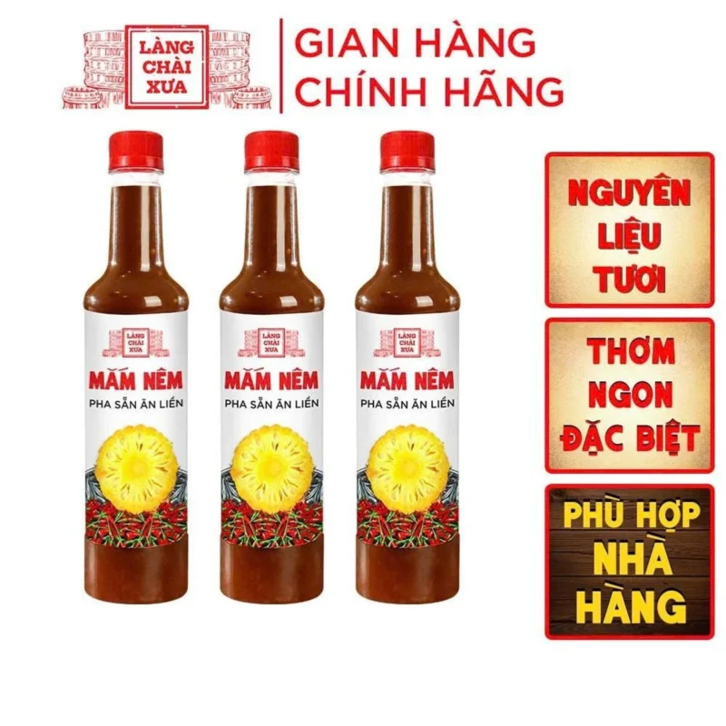 [Combo 3 chai nhựa 620g] Mắm nêm pha sẵn ăn liền cao cấp Làng Chài Xưa, nguyên liệu tươi, thơm ngon đặc biệt - ảnh sản phẩm