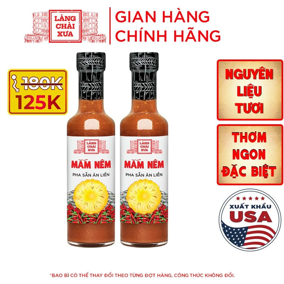 Combo 2 Chai Mắm Nêm Pha Sẵn Làng Chài Xưa 300g 12 Combo 2 Chai Mắm Nêm Pha Sẵn Làng Chài Xưa 300g