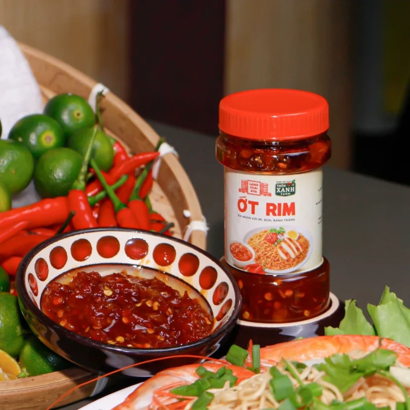Ớt Rim Làng Chài Xưa hủ 140g Làm Từ Ớt Tươi, Tỏi Tươi Ăn Kèm Với Bún, Mì, Bánh Tráng - ảnh 5