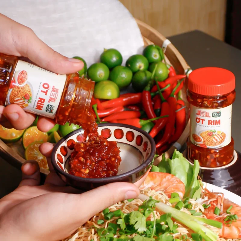 Ớt Rim Làng Chài Xưa hủ 140g Làm Từ Ớt Tươi, Tỏi Tươi Ăn Kèm Với Bún, Mì, Bánh Tráng - ảnh 6