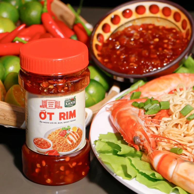 Ớt Rim Làng Chài Xưa hủ 140g Làm Từ Ớt Tươi, Tỏi Tươi Ăn Kèm Với Bún, Mì, Bánh Tráng - ảnh 8