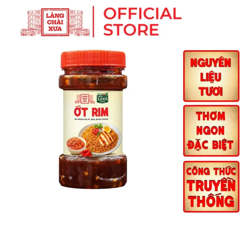 Ớt Rim Làng Chài Xưa hủ 140g Làm Từ Ớt Tươi, Tỏi Tươi Ăn Kèm Với Bún, Mì, Bánh Tráng - ảnh 9