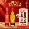 [Tặng Sốt trộn gỏi và Nước tương 3in1] Combo Hiệu Tôm Biển 45N 500ml và Cá Cơm Ruột Đỏ 60N 500ml Nước mắm Tĩn - ảnh 1