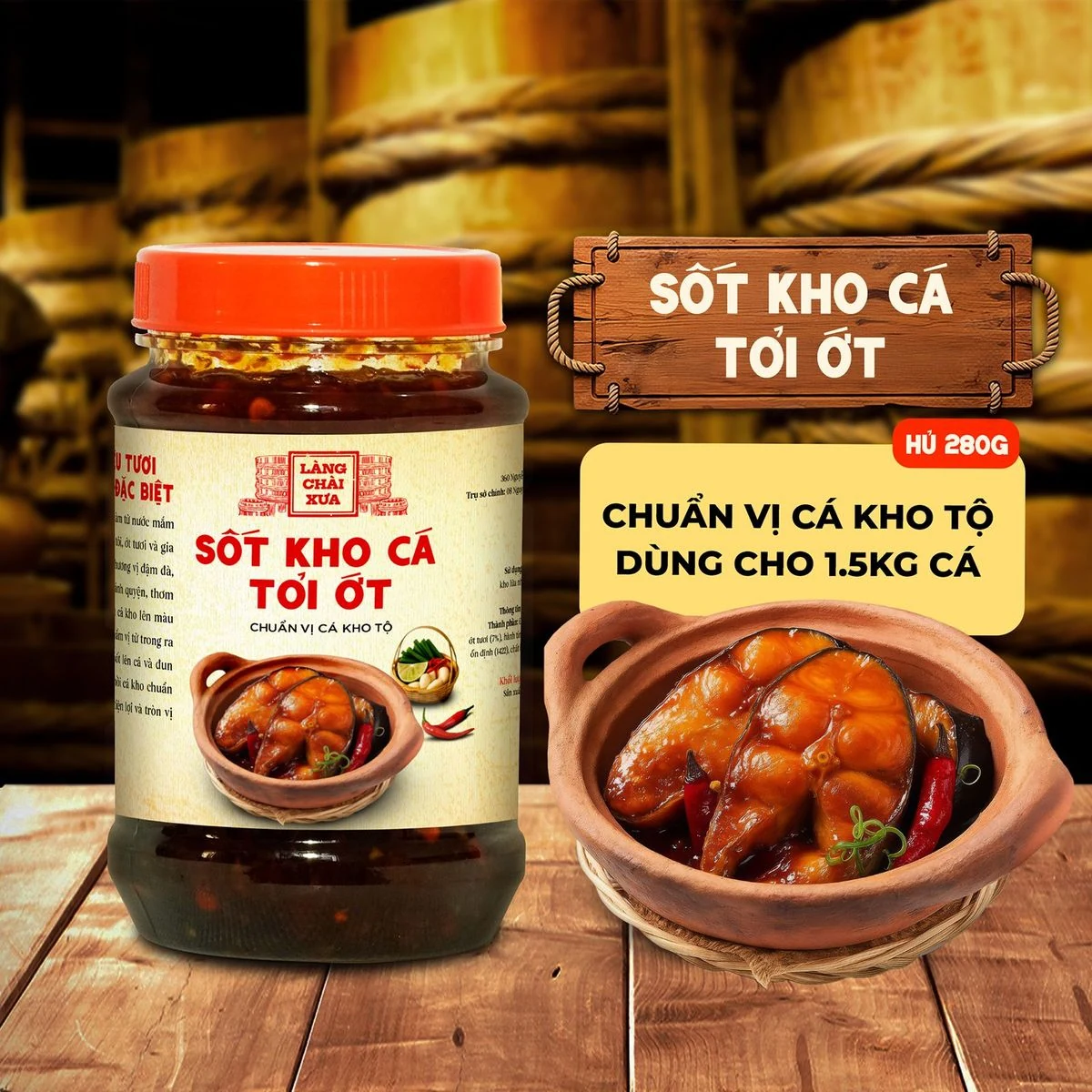 Sốt kho cá tỏi ớt Làng Chài Xưa 280g chuẩn vị cá kho thơm ngon tròn vị như kho thủ công - kho được 1.5kg cá 20 Sốt kho cá tỏi ớt Làng Chài Xưa 280g chuẩn vị cá kho thơm ngon tròn vị như kho thủ công - kho được 1.5kg cá