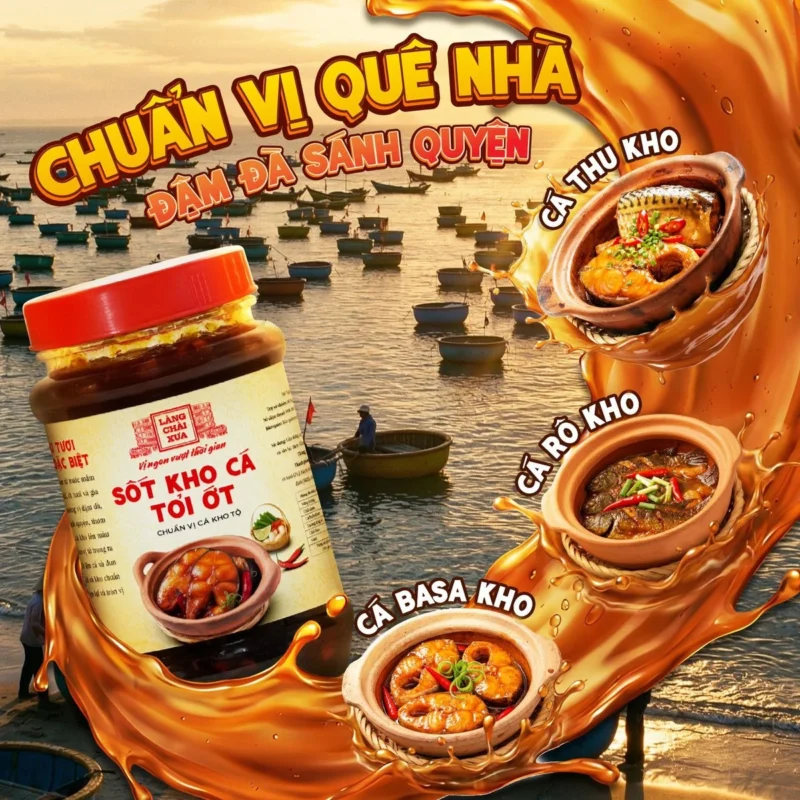 Sốt kho cá tỏi ớt Làng Chài Xưa 280g chuẩn vị cá kho thơm ngon tròn vị như kho thủ công - kho được 1.5kg cá 12 Sốt kho cá tỏi ớt Làng Chài Xưa 280g chuẩn vị cá kho thơm ngon tròn vị như kho thủ công - kho được 1.5kg cá - ảnh 3