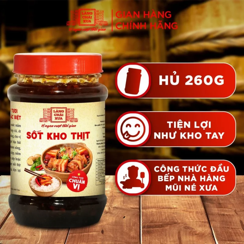 Sốt kho thịt Làng Chài Xưa 260g chuẩn vị kho thịt thơm ngon tròn vị như kho thủ công - kho được 1.4kg thịt - ảnh 5