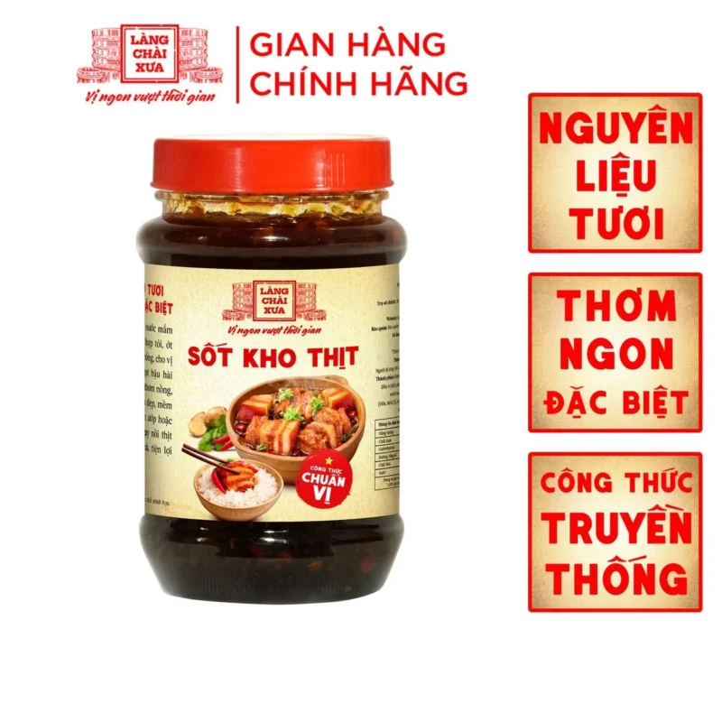 Sốt kho thịt Làng Chài Xưa 260g chuẩn vị kho thịt thơm ngon tròn vị như kho thủ công - kho được 1.4kg thịt - ảnh 8