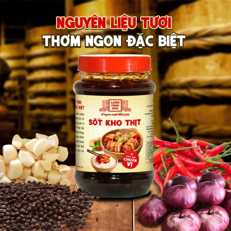 Sốt kho thịt Làng Chài Xưa 260g chuẩn vị kho thịt thơm ngon tròn vị như kho thủ công - kho được 1.4kg thịt - ảnh 9