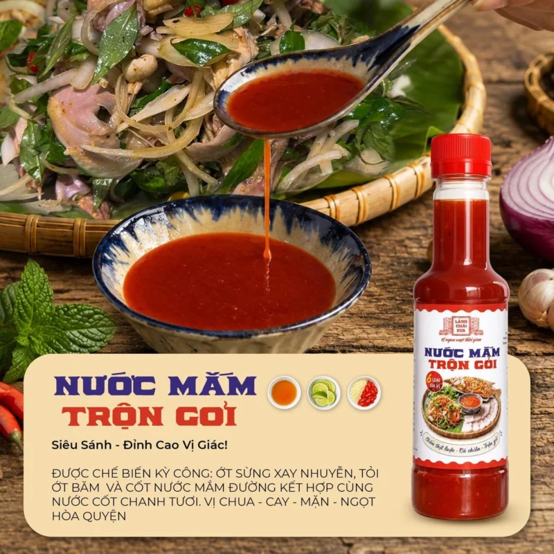 [Chai 320g] Nước Mắm Trộn Gỏi Làng Chài Xưa Pha Sẵn 6 Loại Gia Vị Chấm Thịt Luộc, Cá Chiên - ảnh 5